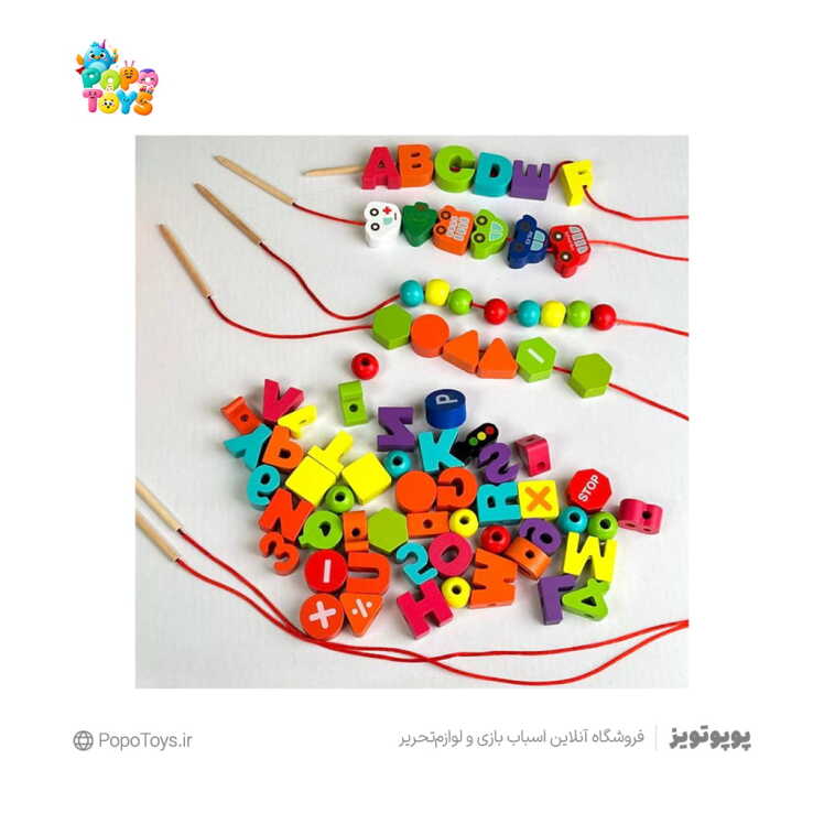 نخ و مهره چوبی